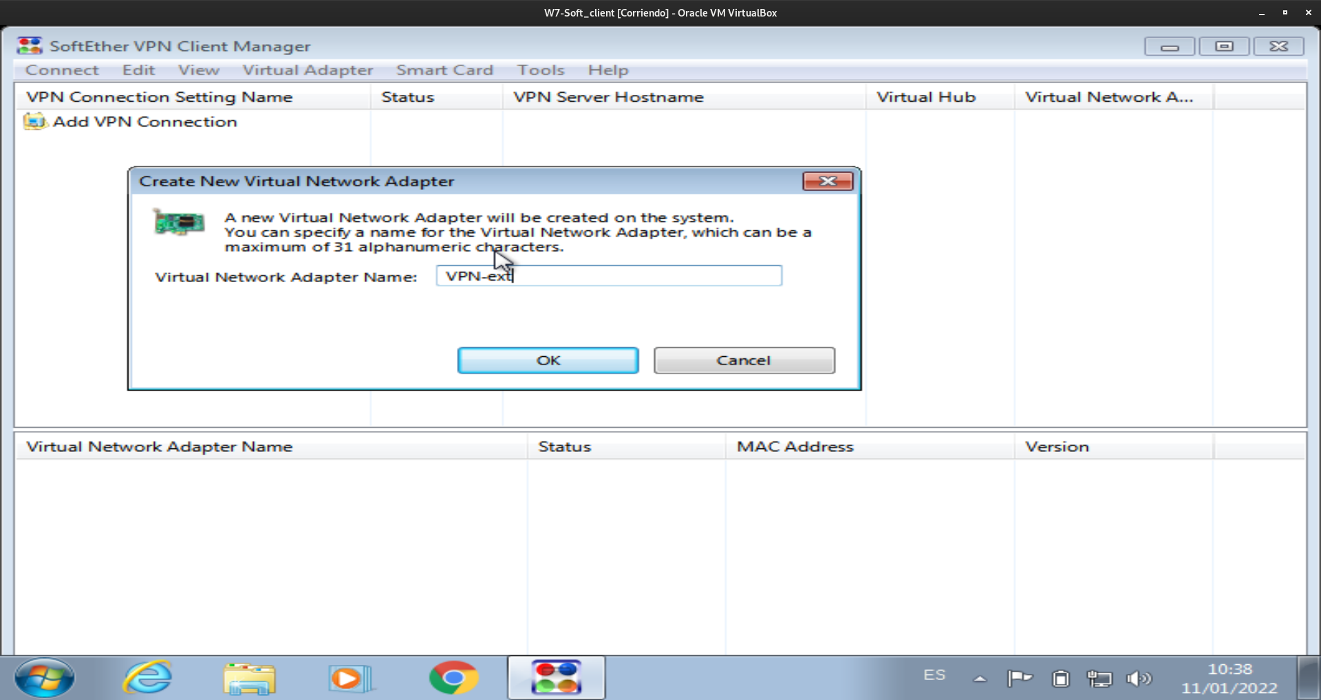 creación de adaptador