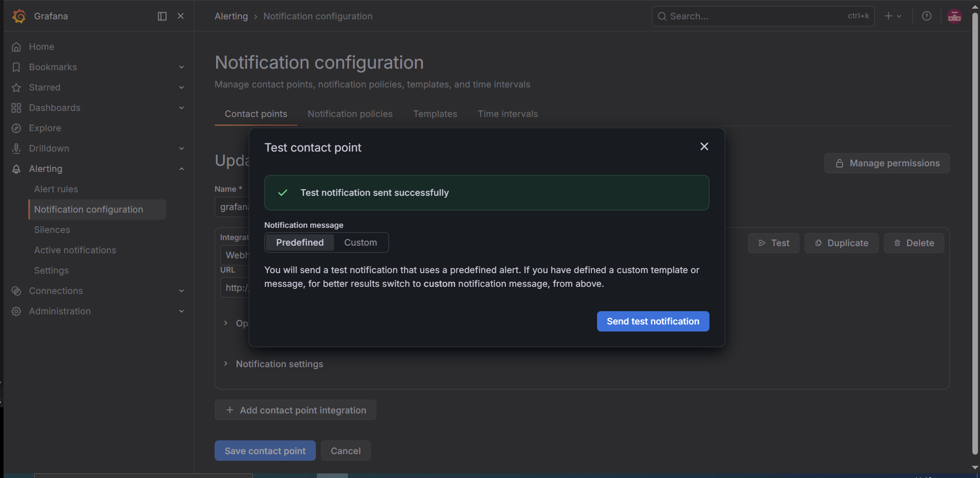 test grafana