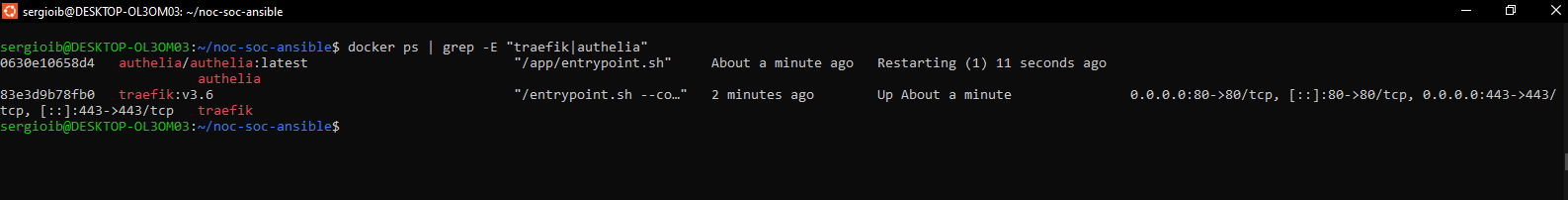 Authelia restarting
