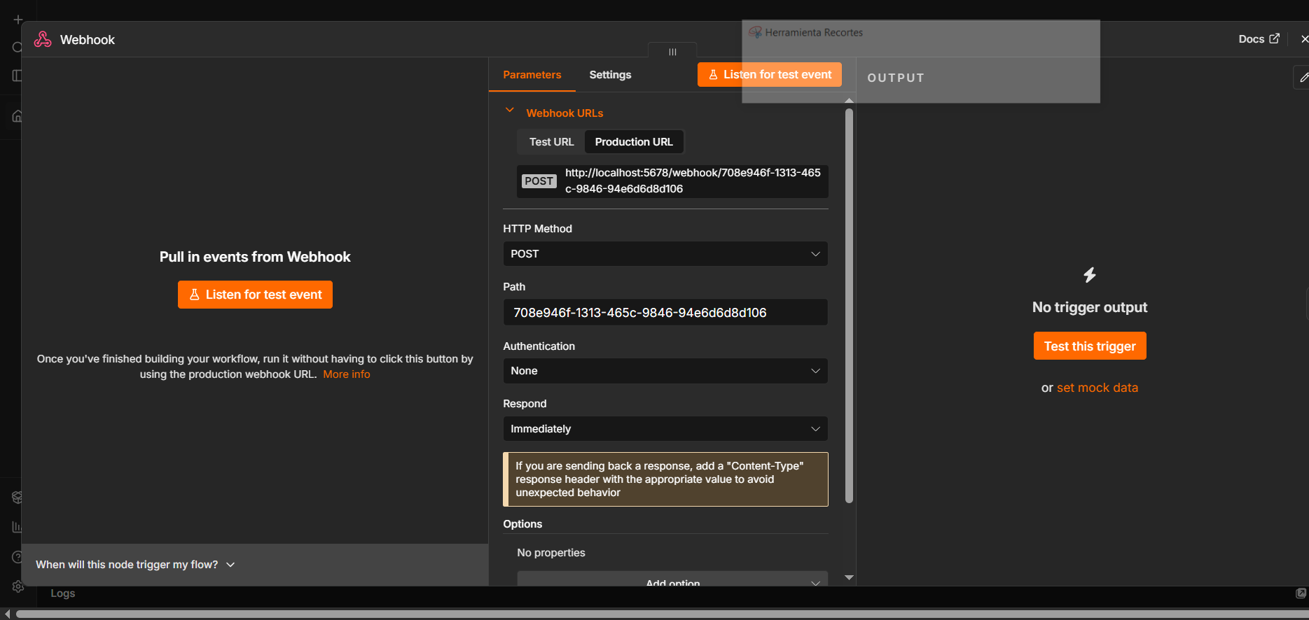 config webhook