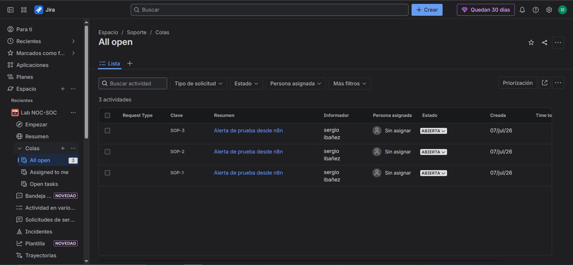 Jira notifications